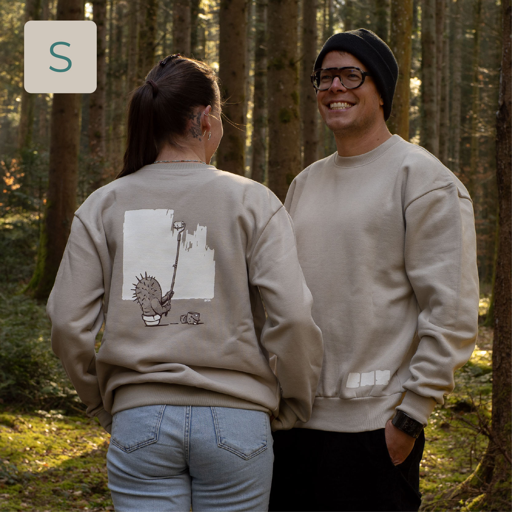 Limitierter Crewneck mit dem Selbstportrait von Bax.