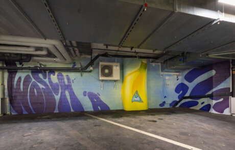 Im Silberturm in St. Gallen entstanden Graffitis in Organisation durch Lionel David ein Parkhaus voll mit eindrücklichen Werken.