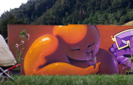 Livepainting am Okapi Openair. Mit Triste und Foxes
